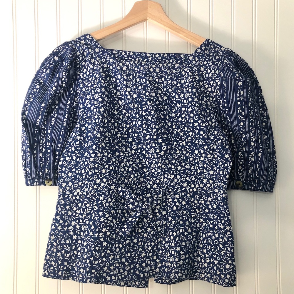 ANTHROPOLOGIE MAEVE Marta Puff-Sleeved Blouse - Picture 6 of 8